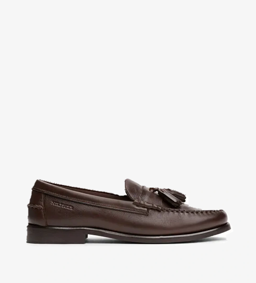 Tommy Hilfiger Kahverengi Erkek Klasik Ayakkabı HILFIGER TASSEL LTH LOAFER