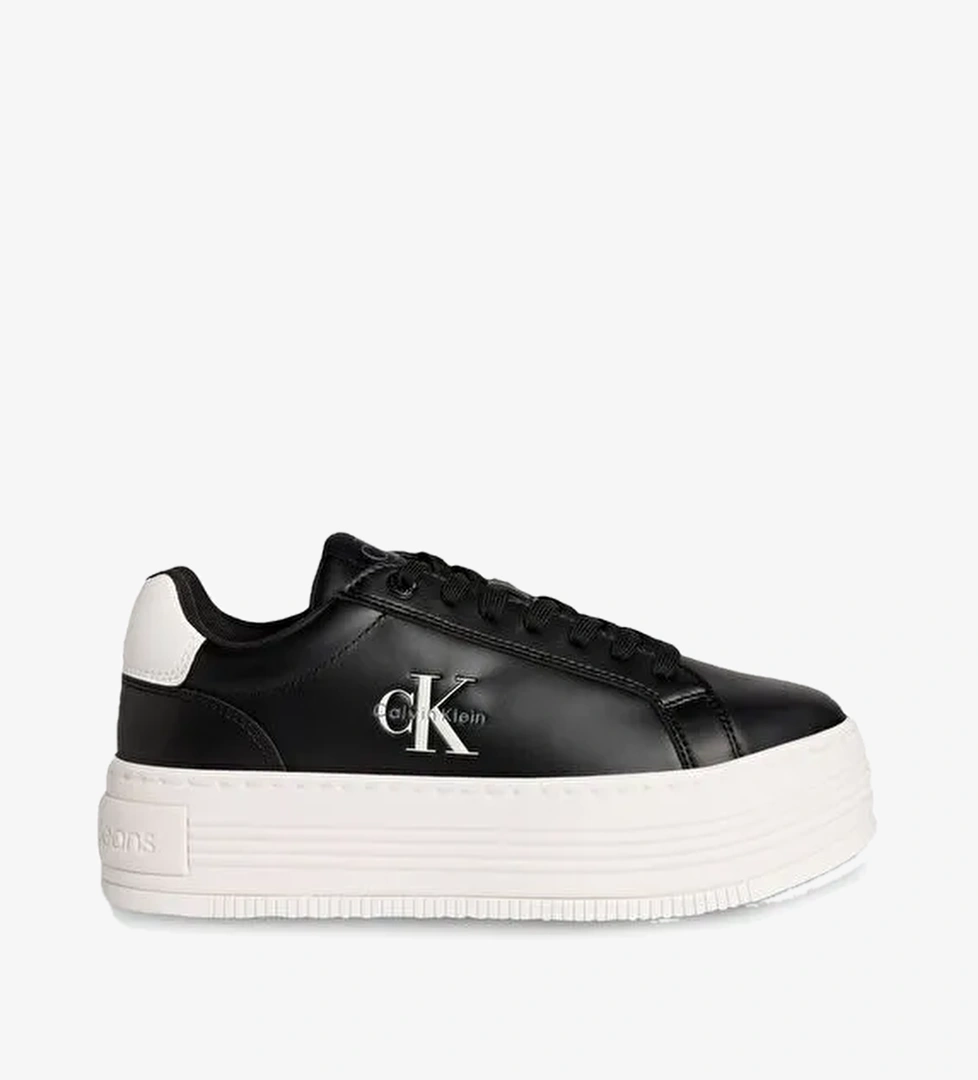 Calvin Klein Siyah Kadın Deri Sneaker YW0YW01878 - Görsel 1