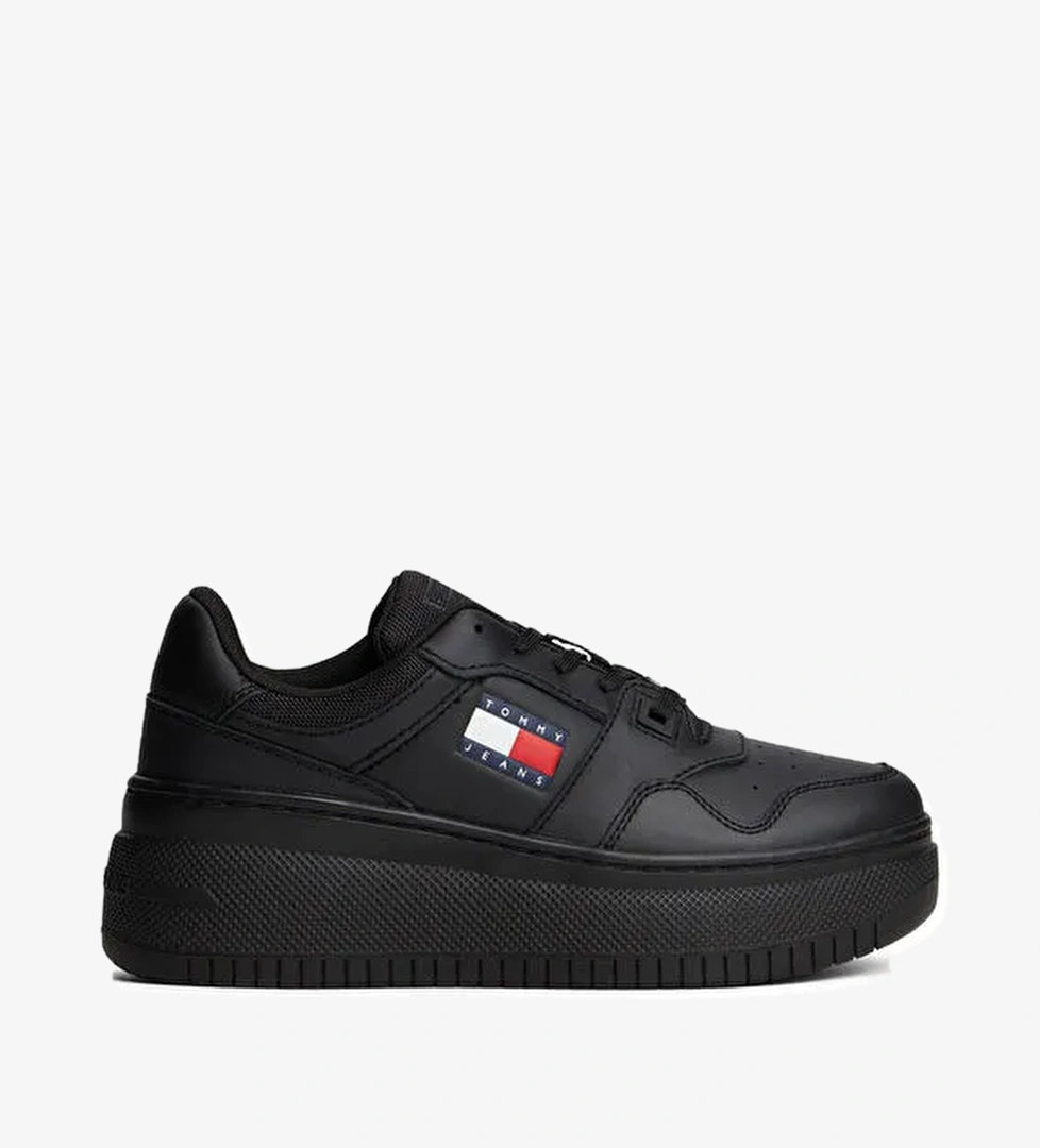 Tommy Hilfiger Siyah Kadın Deri Sneaker EN0EN02506 - Görsel 1
