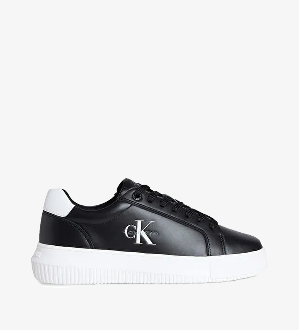 Calvin Klein Siyah Kadın Deri Sneaker YW0YW01872 - Görsel 1