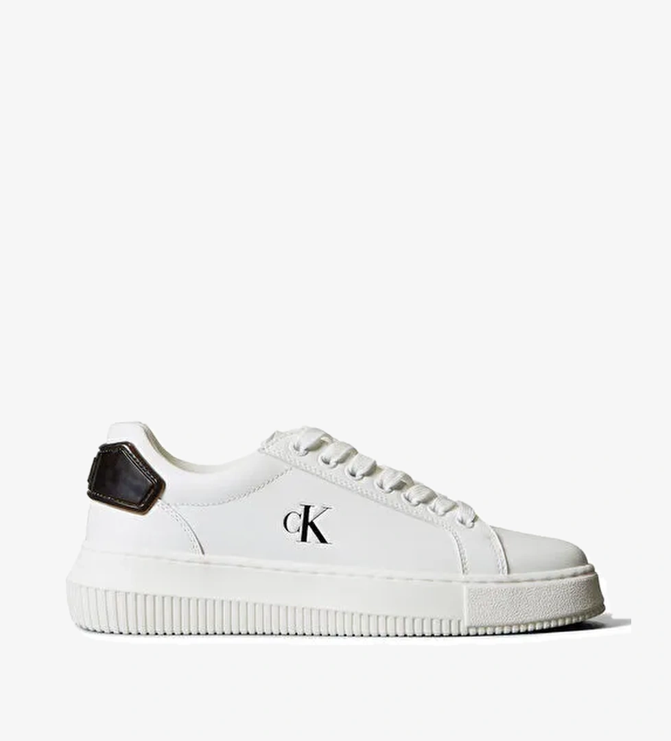 Calvin Klein Beyaz Kadın Deri Sneaker YW0YW01846