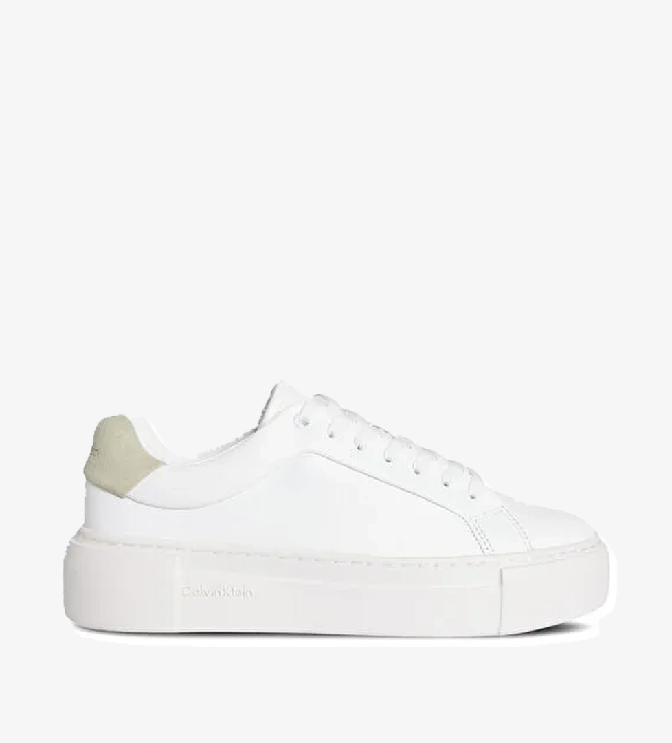 Calvin Klein Beyaz Kadın Deri Sneaker HW0HW02570