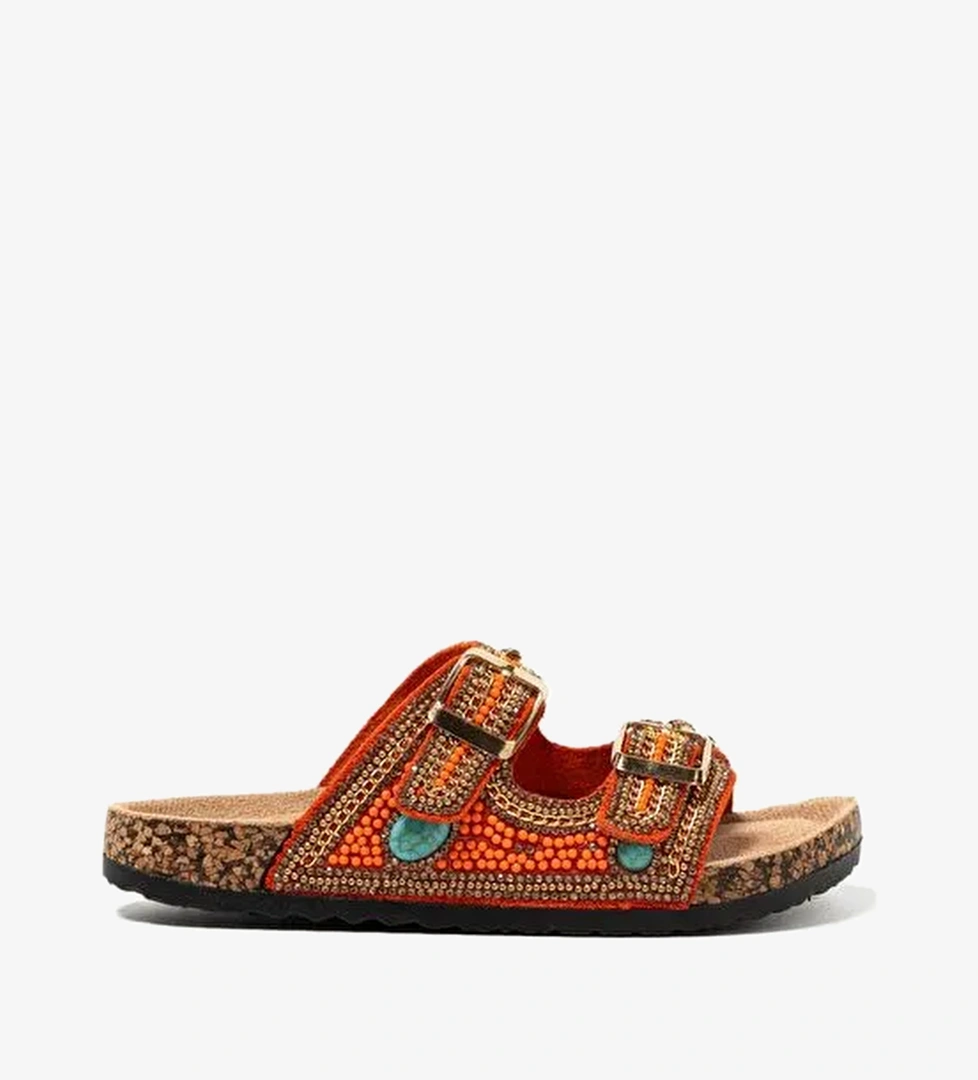 Kız Çocuk Terlik 25Y106-4 TR Guja Turuncu 31-36 - Görsel 1