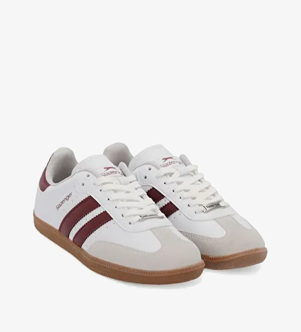 Slazenger PING Kadın Sneaker Ayakkabı Beyaz / Bordo - Görsel 1