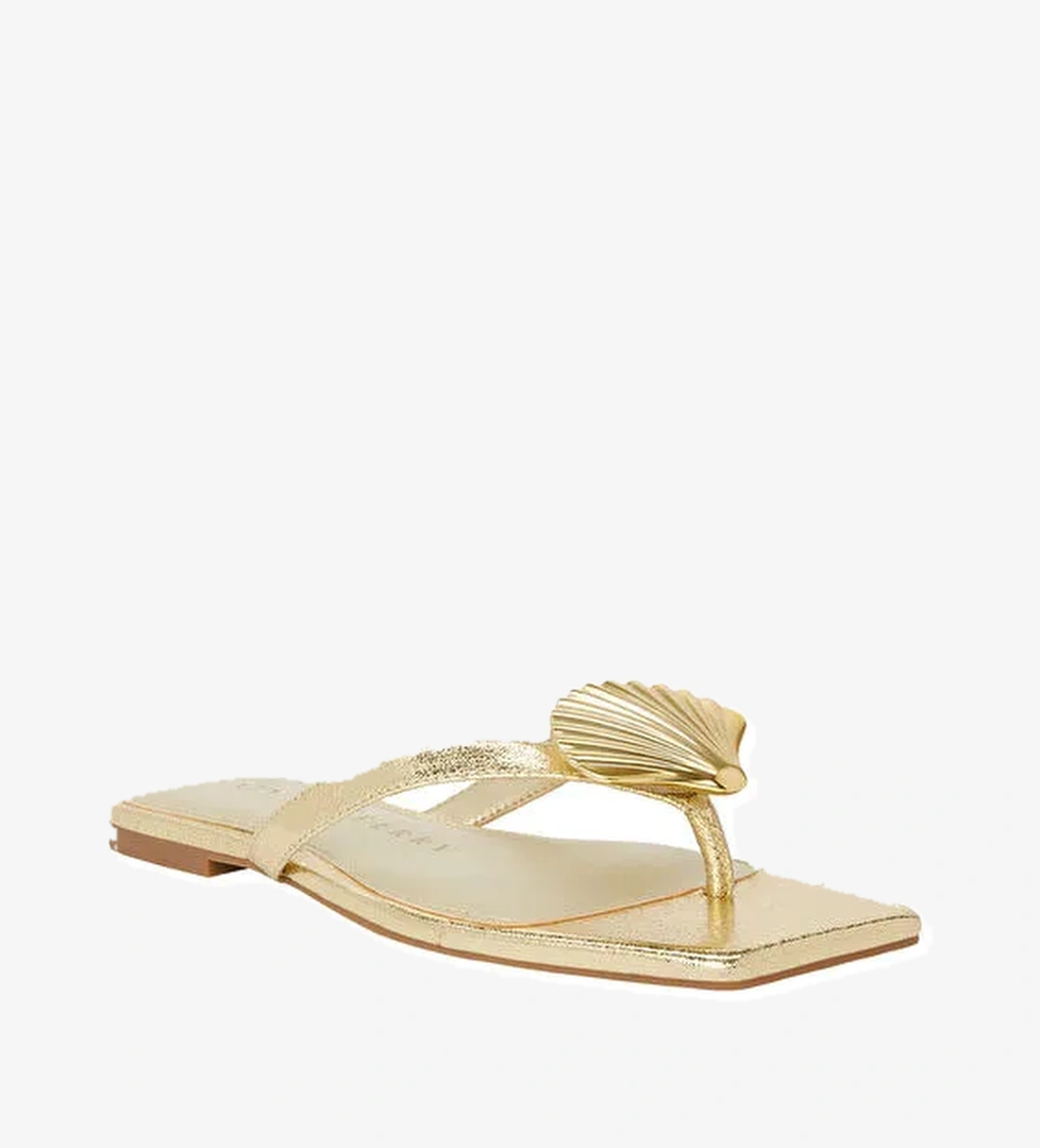 Katy Perry Altın Kadın Terlik KP3432 - Görsel 1