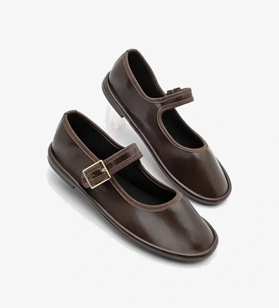 Kadın Bantlı Babet Lunari Kahve - Görsel 1