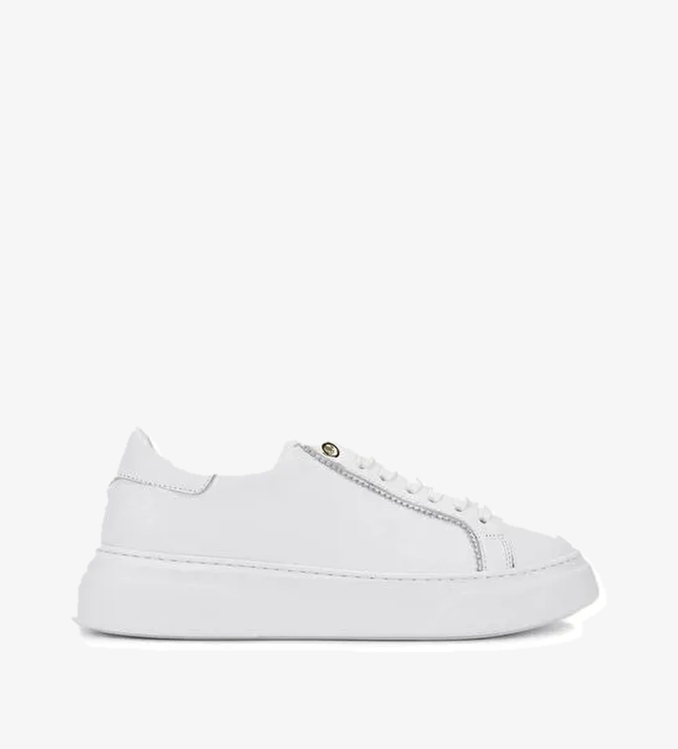Tamer Tanca Kadın Hakiki Deri Beyaz Sneakers & Spor Ayakkabı - Görsel 1