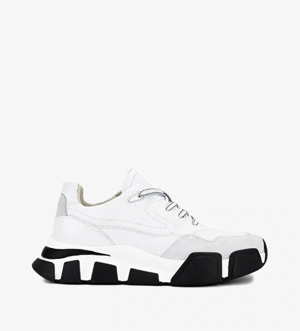 Tamer Tanca Erkek Hakiki Deri Beyaz Sneakers & Spor Ayakkabı - Görsel 1