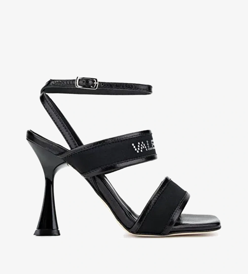Mario Valentino Kadın Deri & Tekstil Siyah Topuklu Ayakkabı - Görsel 1