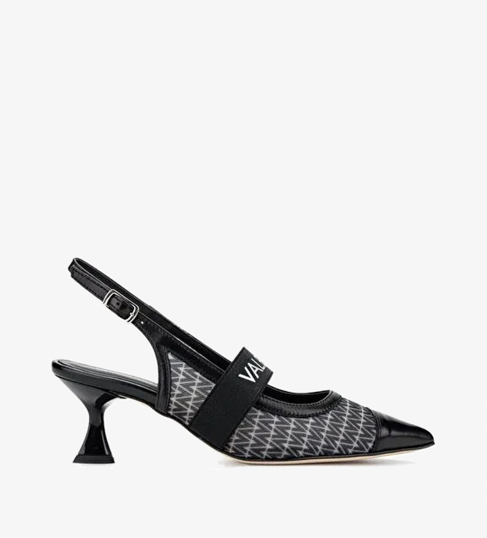 Mario Valentino Kadın Deri & Tekstil Siyah Topuklu Ayakkabı - Görsel 1
