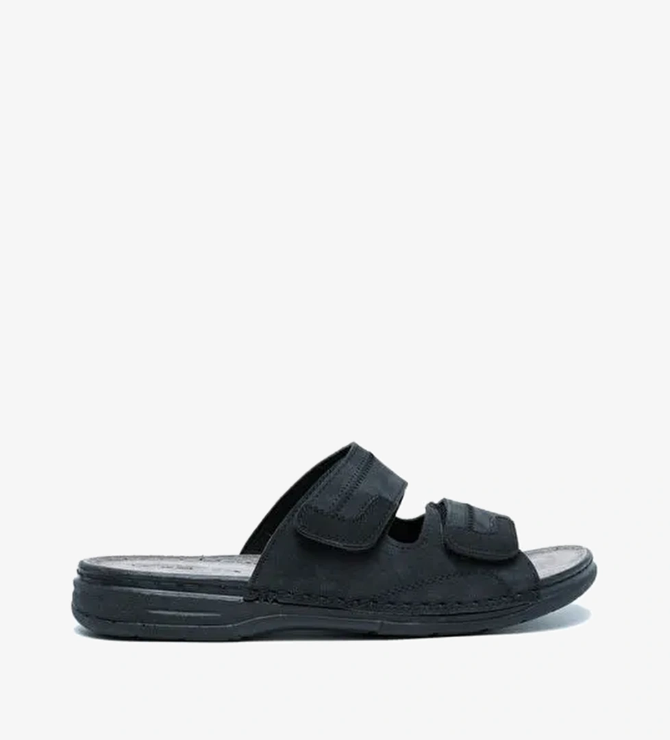 SIB4412 Kifidis-Natura Erkek Çift Bantlı Anatomik Deri Terlik 40-45 - Görsel 1