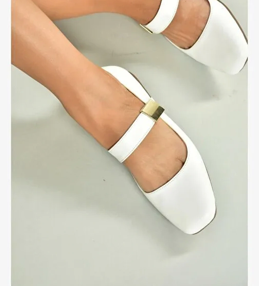 U726454509 Beyaz Kadın Babet - Görsel 1