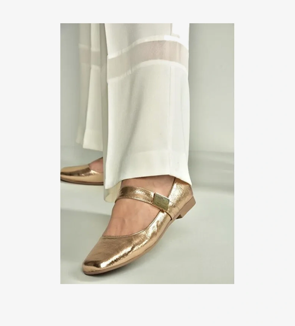 U726454508 Bronz Rugan Kadın Babet - Görsel 1