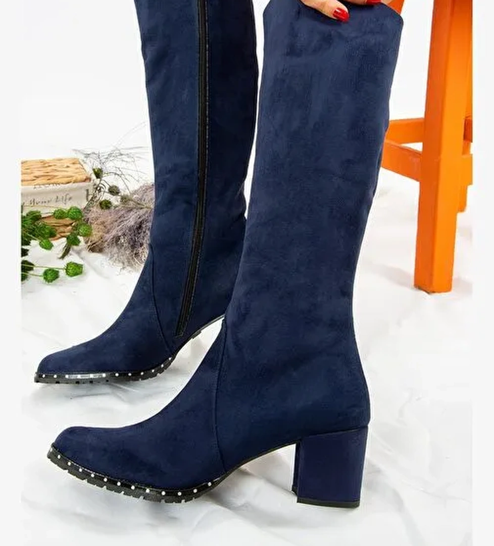 Lacivert Kadın Çizme C654652702 - Görsel 1