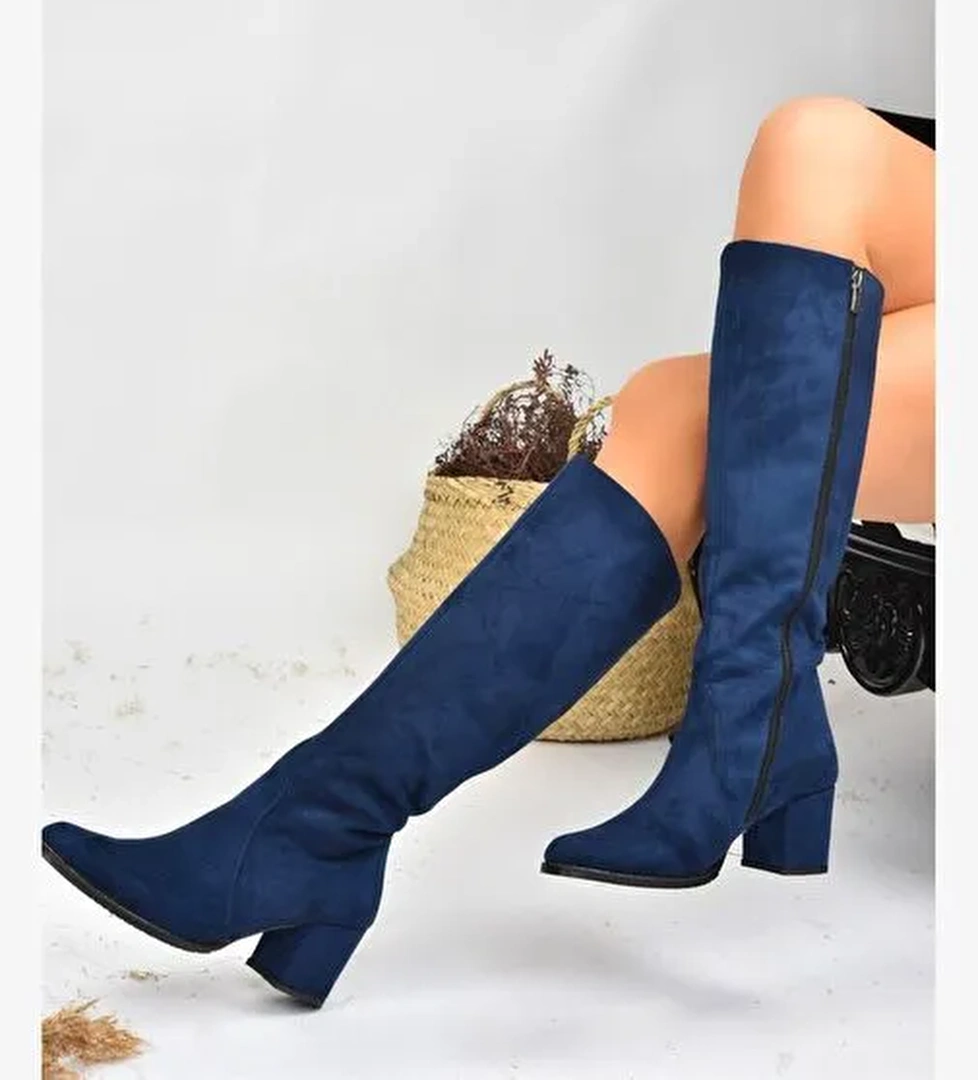 Lacivert Kadın Çizme A654252702 - Görsel 1
