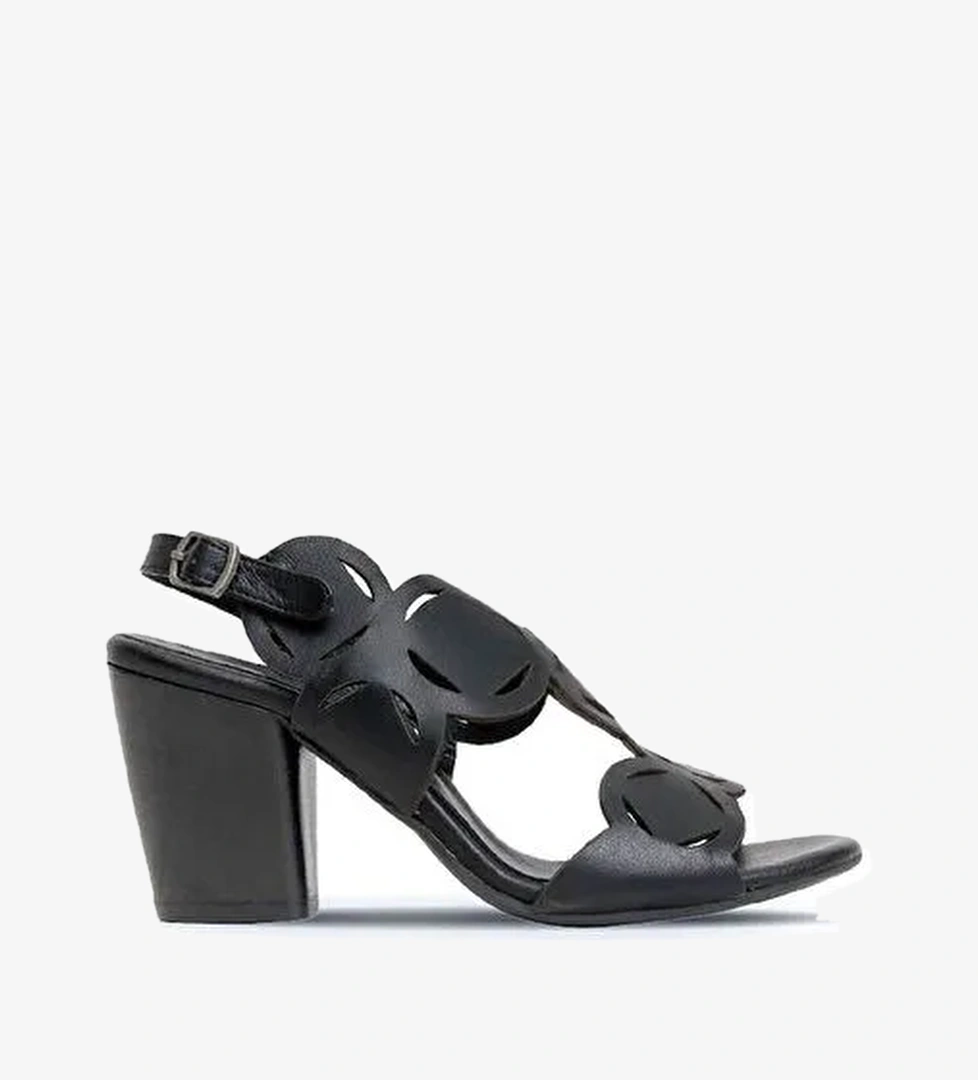 Bueno Shoes Siyah Deri Kadın Topuklu Sandalet 01wq2902 - Görsel 1