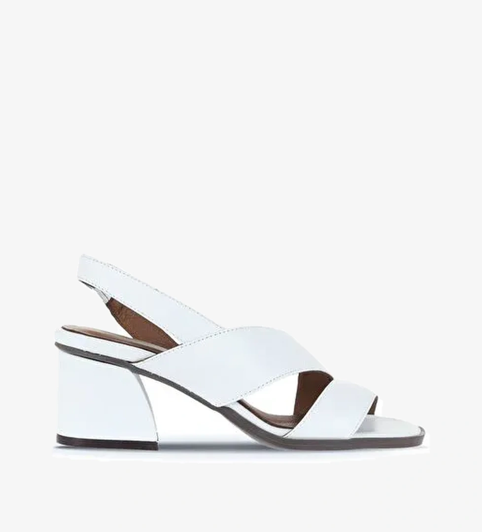 Bueno Shoes Beyaz Deri Kadın Topuklu Sandalet 01wa3502 - Görsel 1