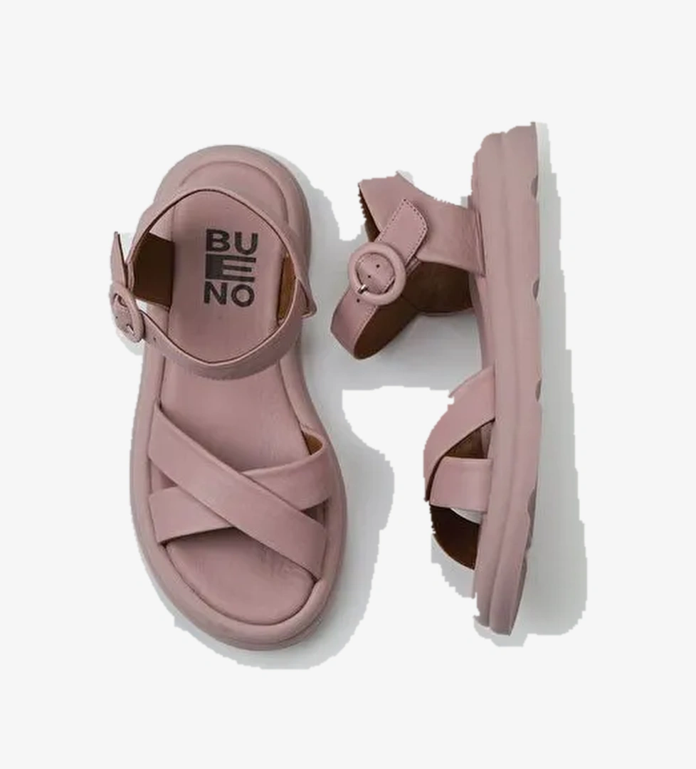 Bueno Shoes Gül Kurusu Deri Kadın Sandalet 01wy9409 - Görsel 1