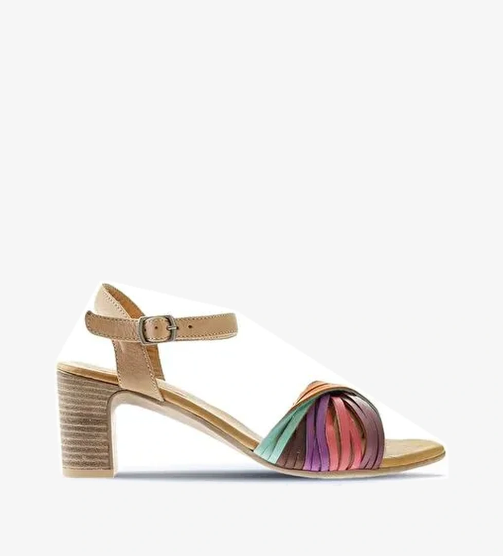 Bueno Shoes Multi M10 Deri Kadın Topuklu Sandalet 01wn1520 - Görsel 1