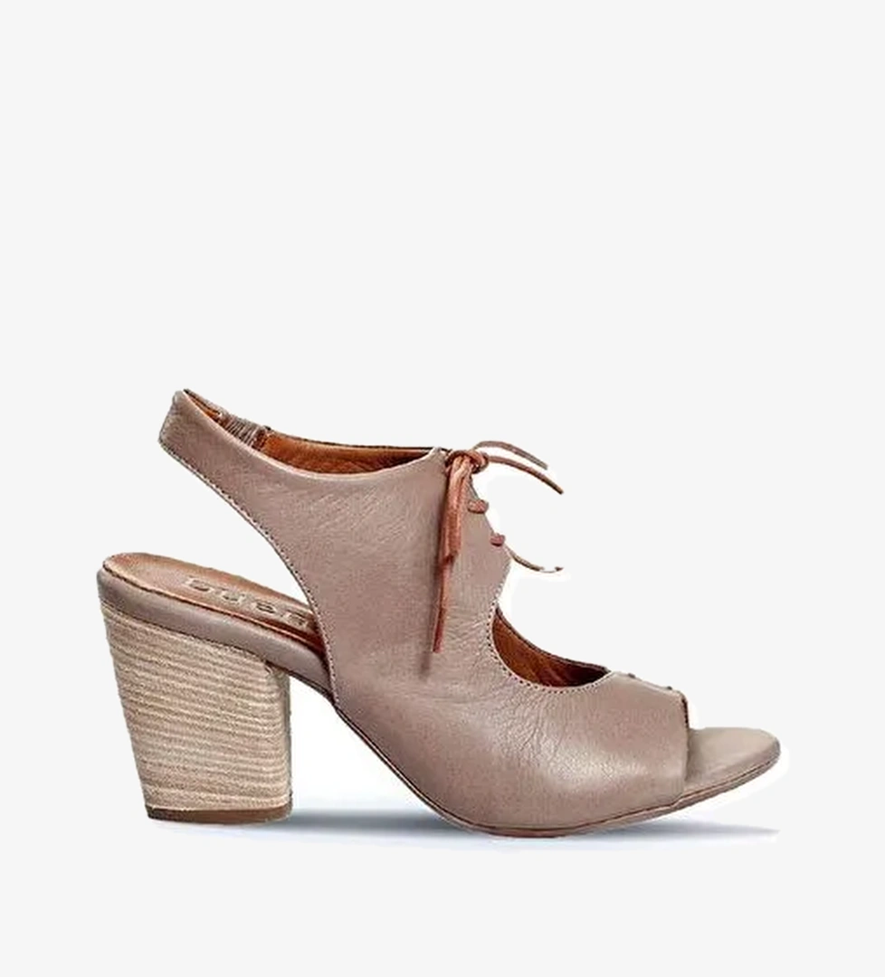 Bueno Shoes Gri Deri Kadın Topuklu Sandalet 01wn0100 - Görsel 1