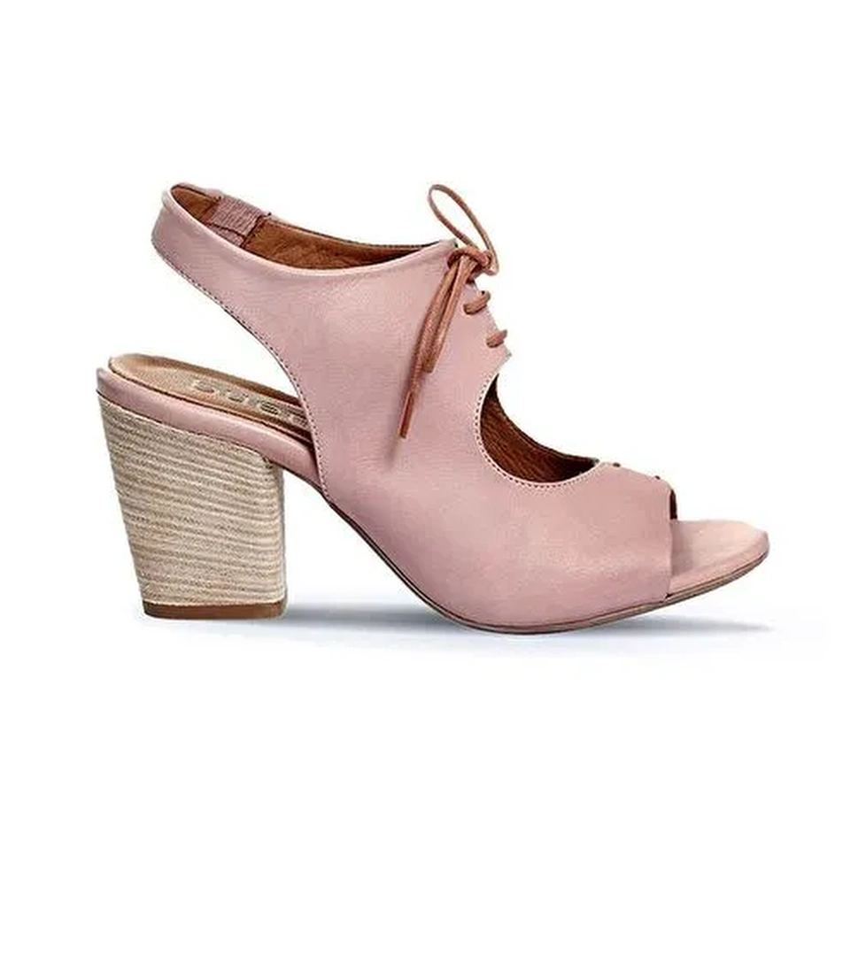 Bueno Shoes Gül Kurusu Deri Kadın Topuklu Sandalet 01wn0100 - Görsel 1