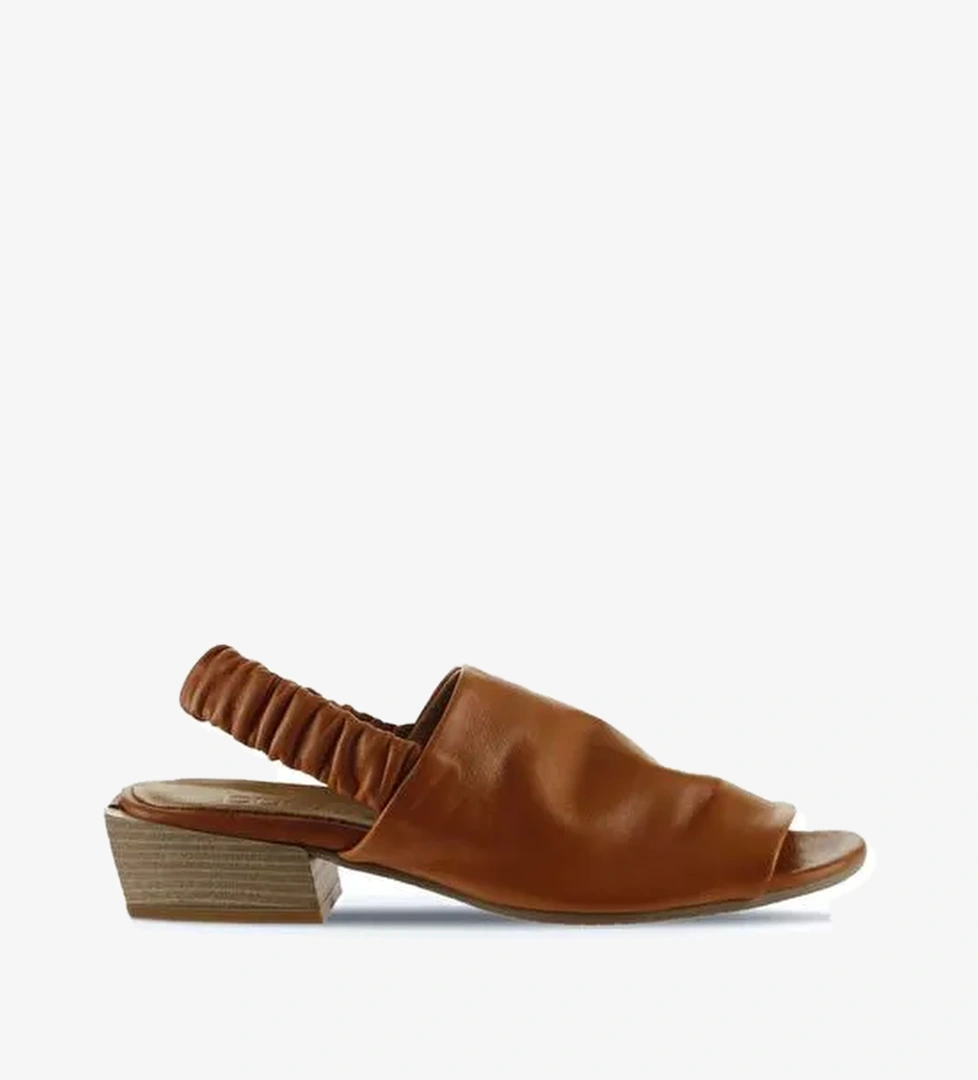 Bueno Shoes Taba Deri Kadın Topuklu Sandalet 01ws7503 - Görsel 1