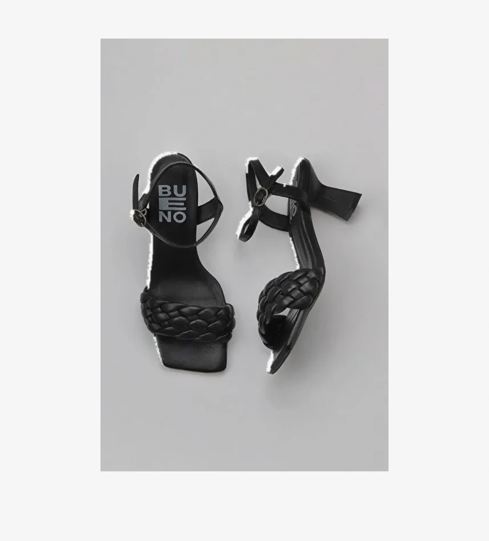 Bueno Shoes Siyah Deri Kadın Topuklu Ayakkabı 01wy6800 - Görsel 1