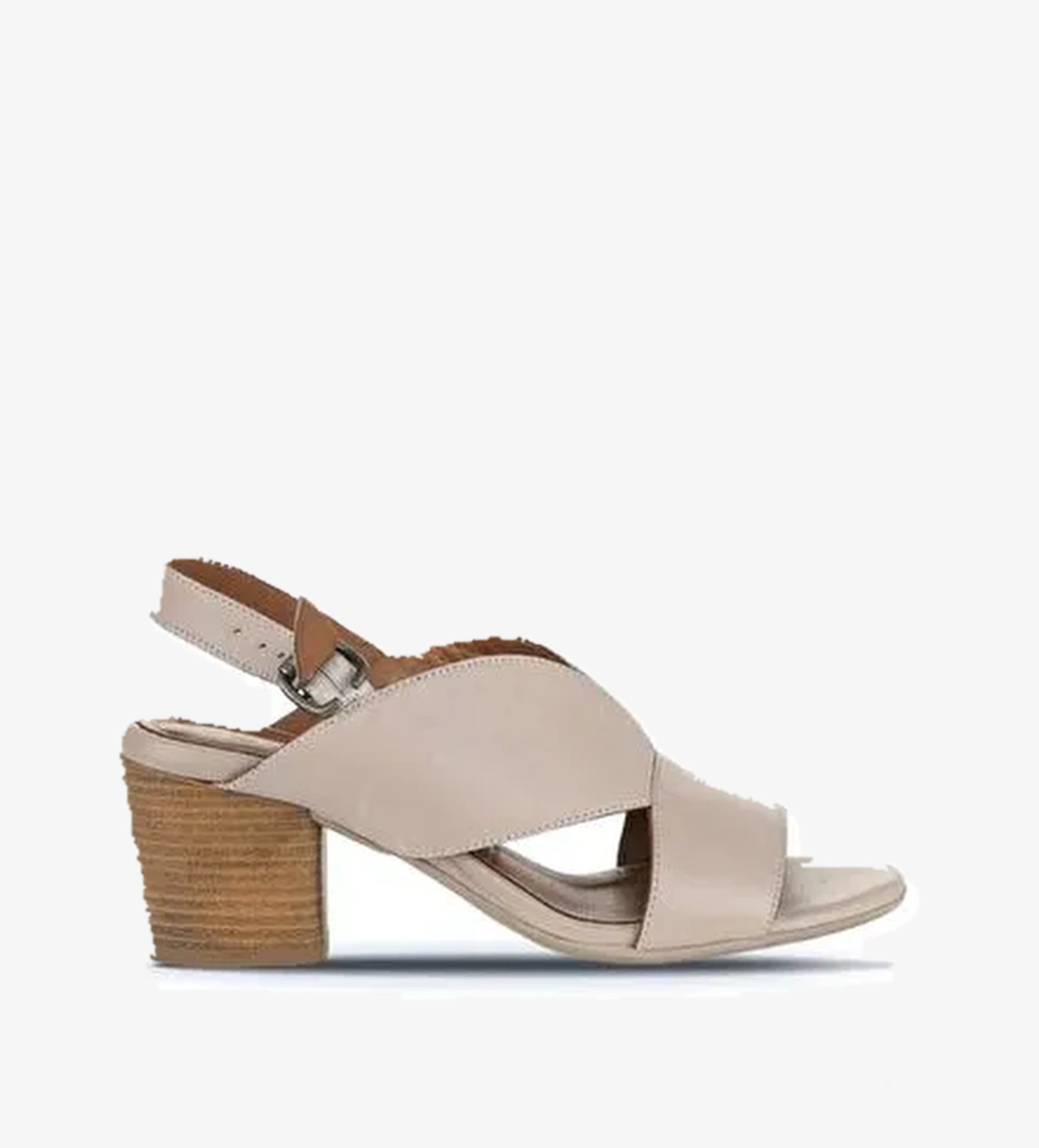 Bueno Shoes Gri Deri Kadın Topuklu Sandalet 01wn2603 - Görsel 1