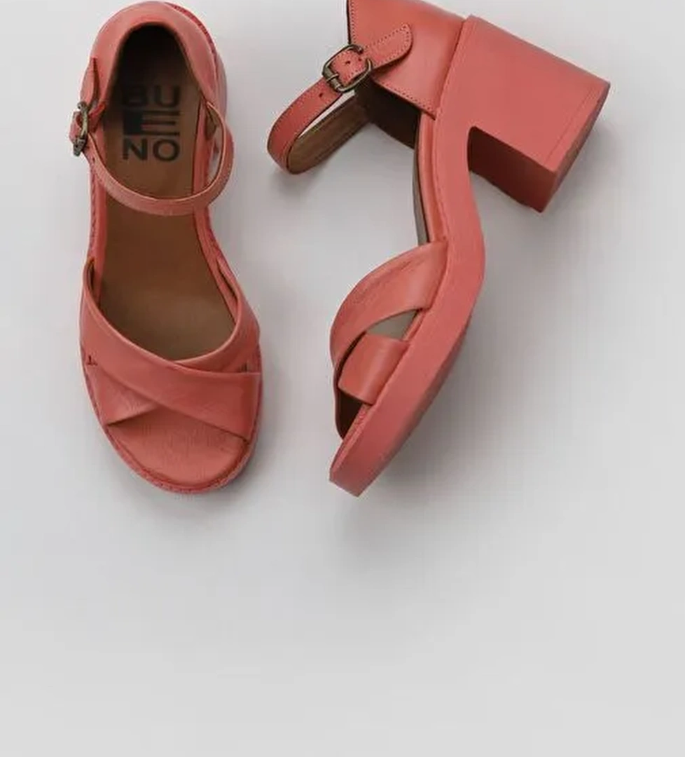 Bueno Shoes Mercan Deri Kadın Topuklu Sandalet 01wy12501 - Görsel 1