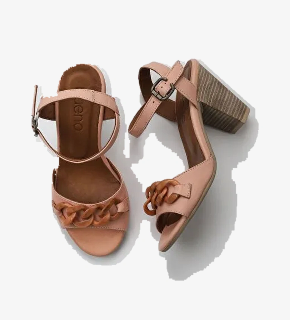 Bueno Shoes Pudra Deri Kadın Topuklu Sandalet 01wu11200 - Görsel 1