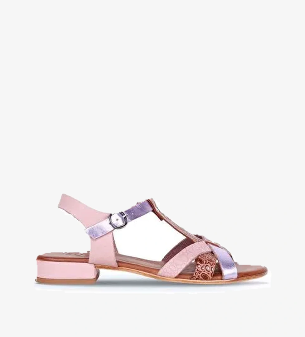 Bueno Shoes Pembe Deri Kadın Topuklu Sandalet 01ws6109 - Görsel 1