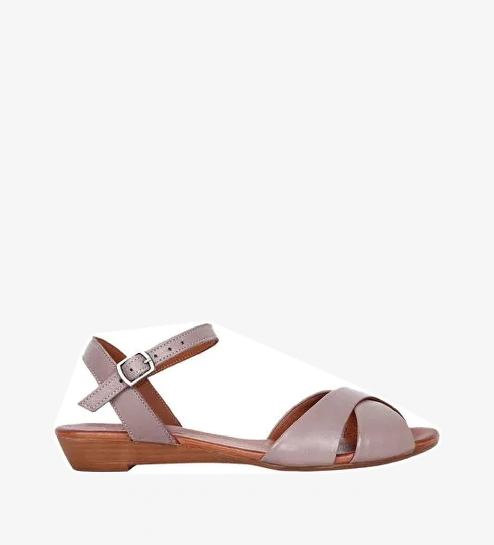 Bueno Shoes Gümüş Deri Kadın Sandalet 01wn3808 - Görsel 1