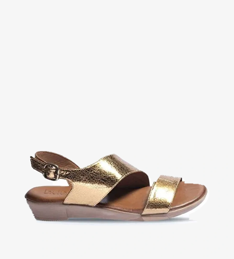 Bueno Shoes Bronz Deri Kadın Sandalet 01wl1508 - Görsel 1