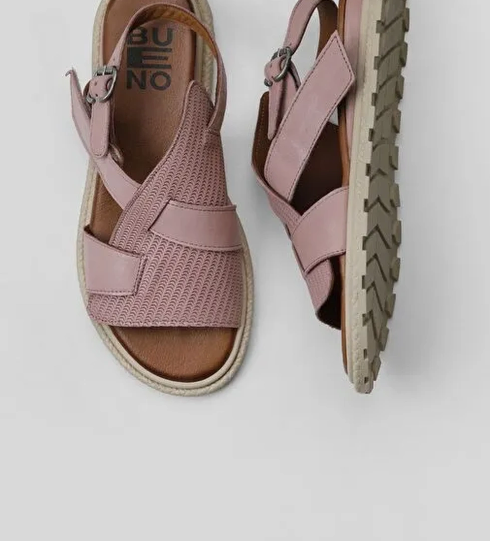 Bueno Shoes Gül Kurusu Deri Kadın Sandalet 01wy5401 - Görsel 1