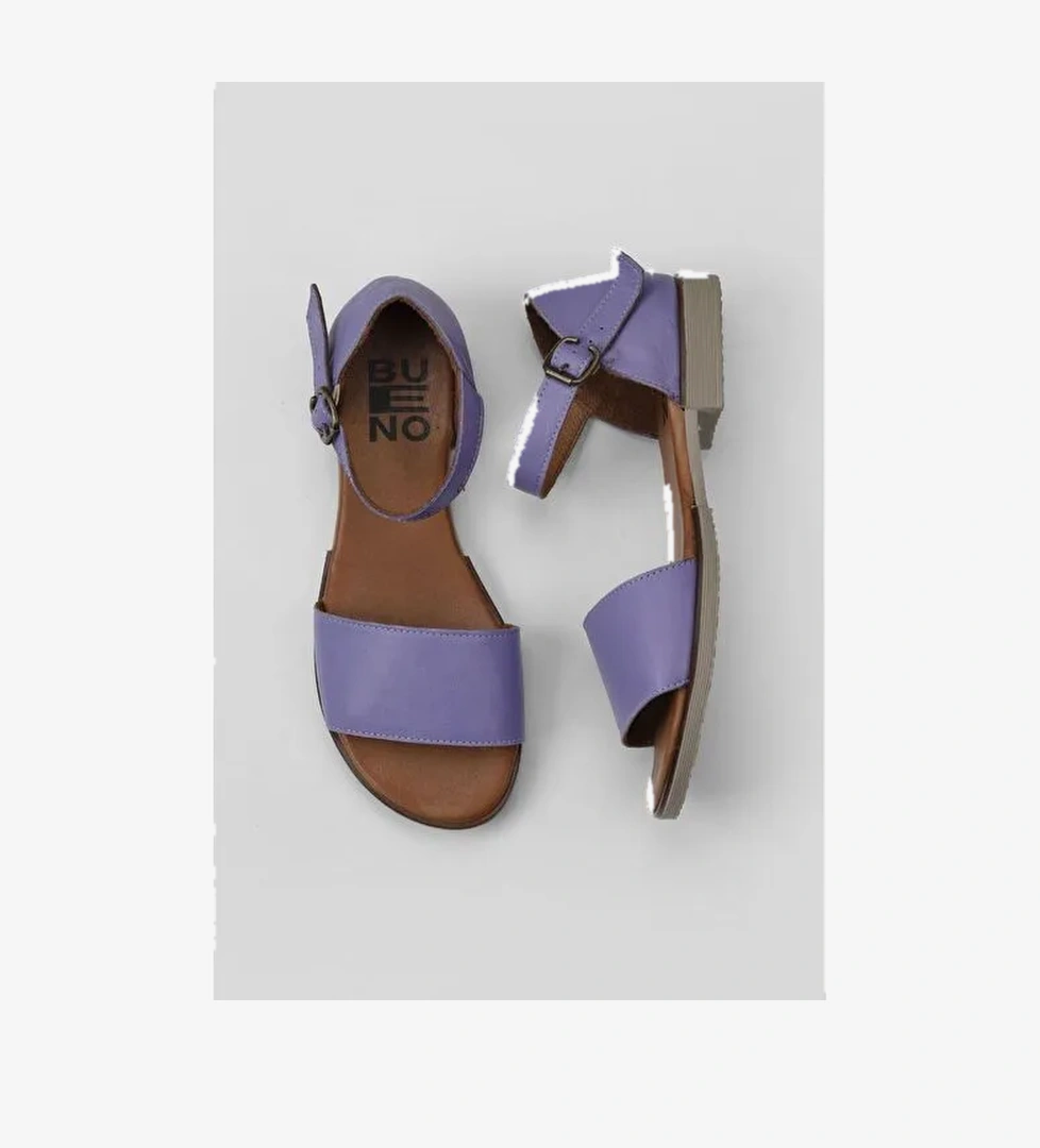 Bueno Shoes Lila Deri Kadın Sandalet 01wy2502 - Görsel 1