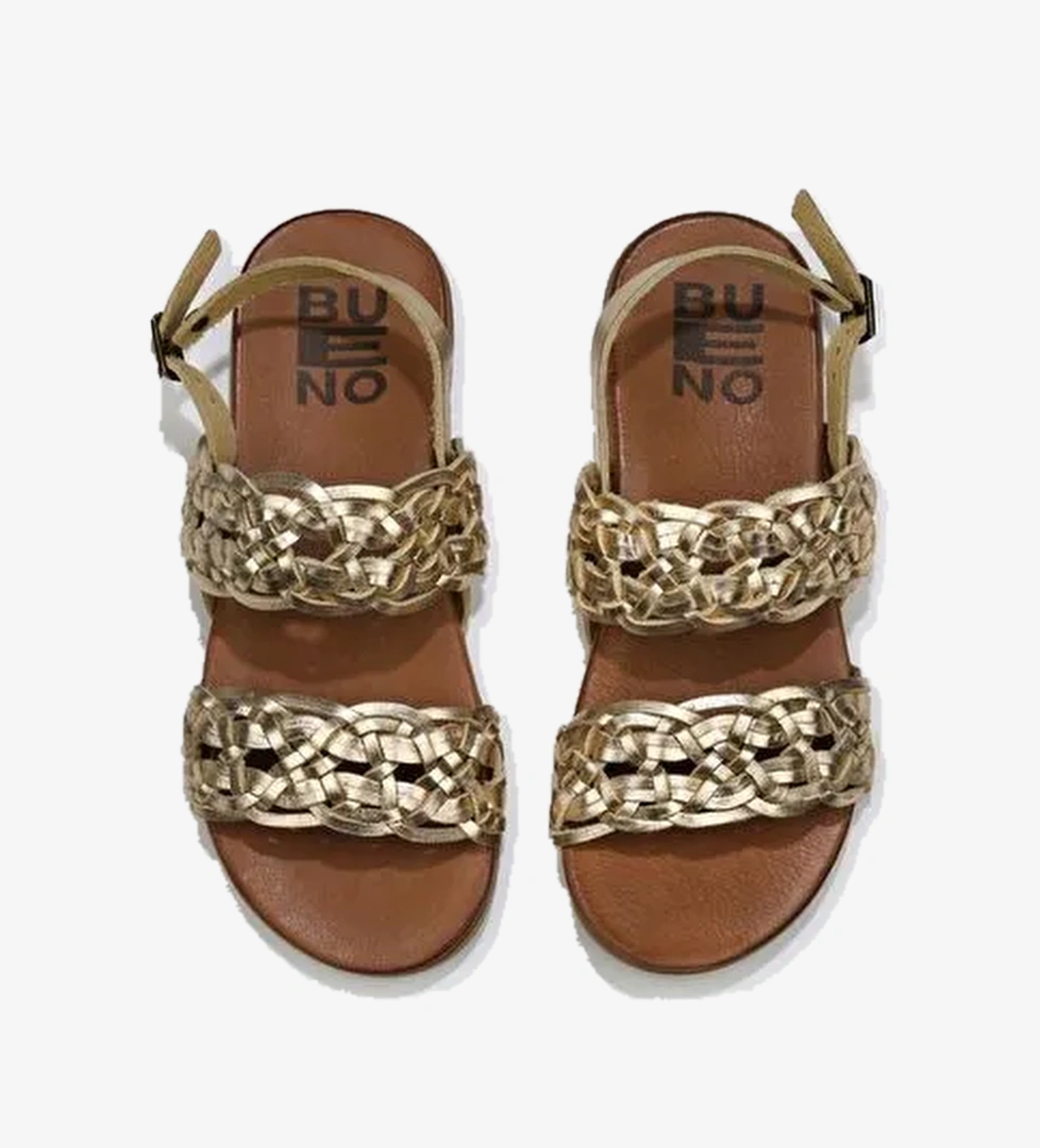 Bueno Shoes Sarı Parlak Deri Kadın Sandalet 01wu4252 - Görsel 1