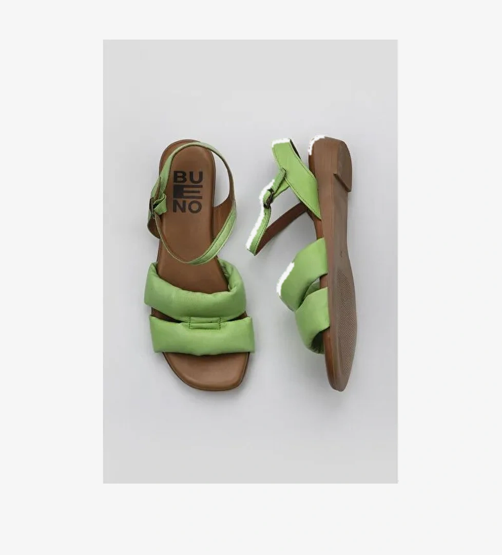 Bueno Shoes Yeşil Deri Kadın Sandalet 01ws6010 - Görsel 1