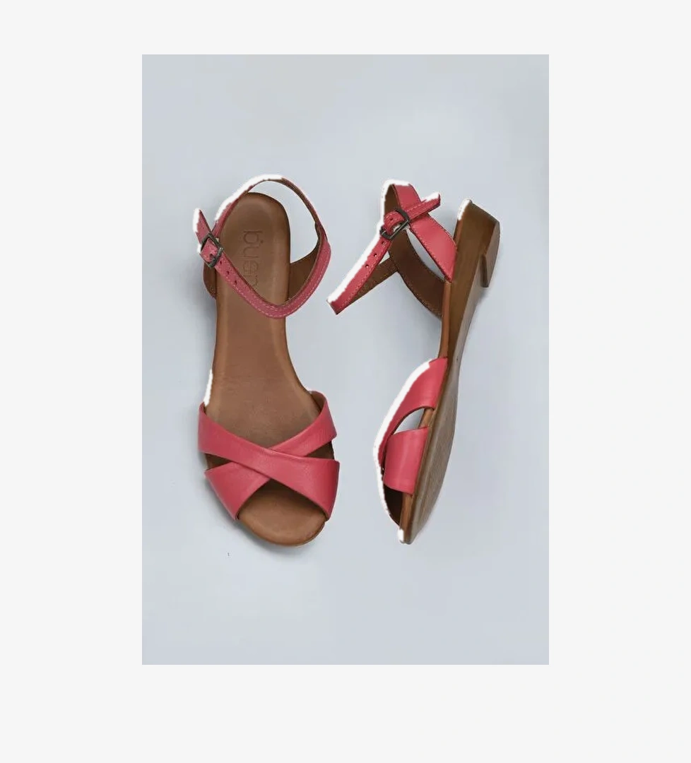 Bueno Shoes Fuşya Deri Kadın Sandalet 01wn3808 - Görsel 1