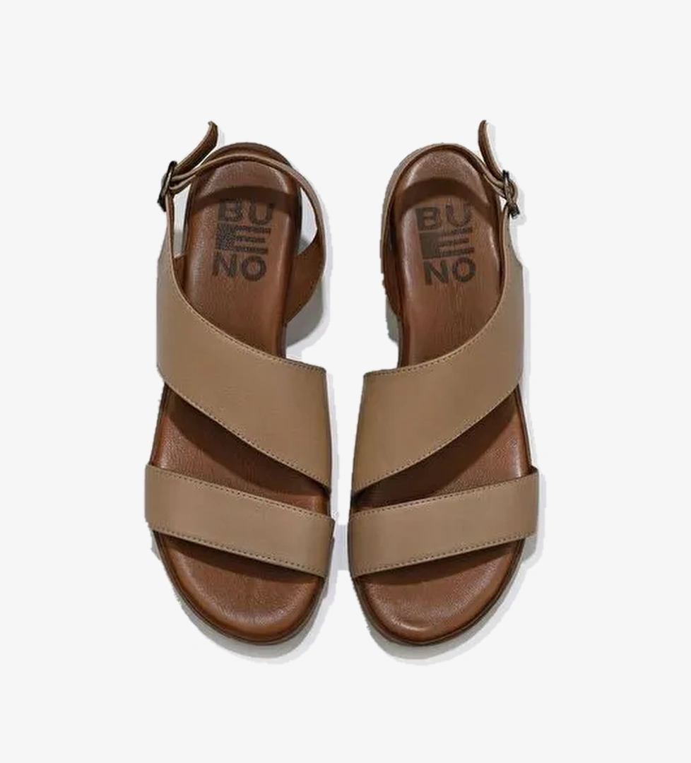 Bueno Shoes Vizon Deri Kadın Sandalet 01wl1508 - Görsel 1