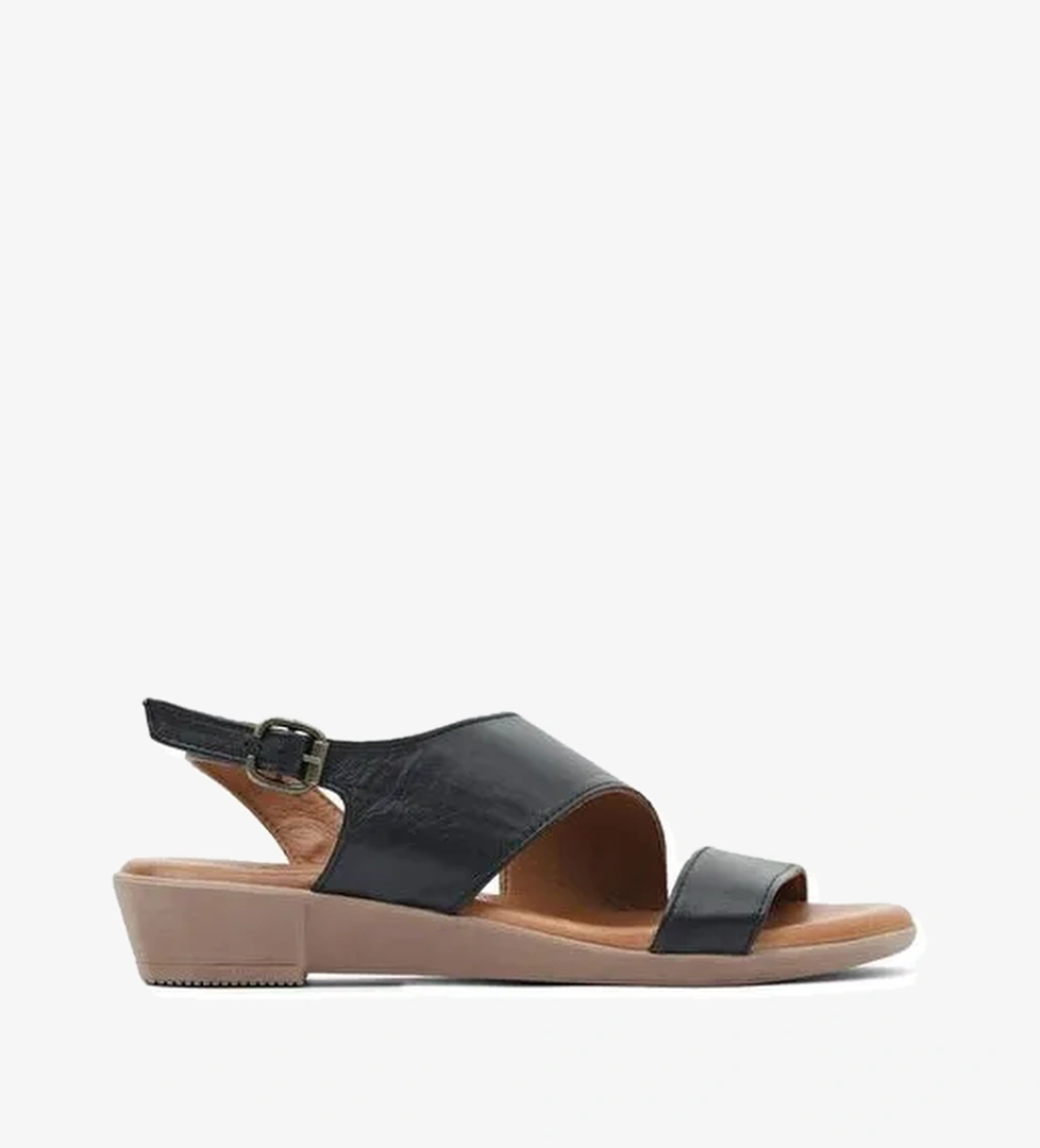 Bueno Shoes Siyah Deri Kadın Sandalet 01wl1508 - Görsel 1