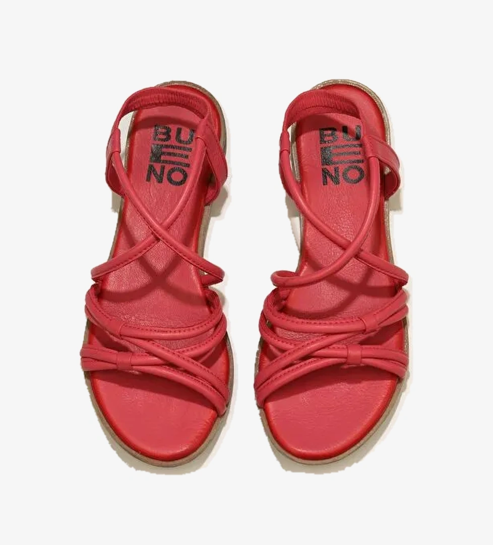 Bueno Shoes Fuşya Deri Kadın Sandalet 01wu3004 - Görsel 1
