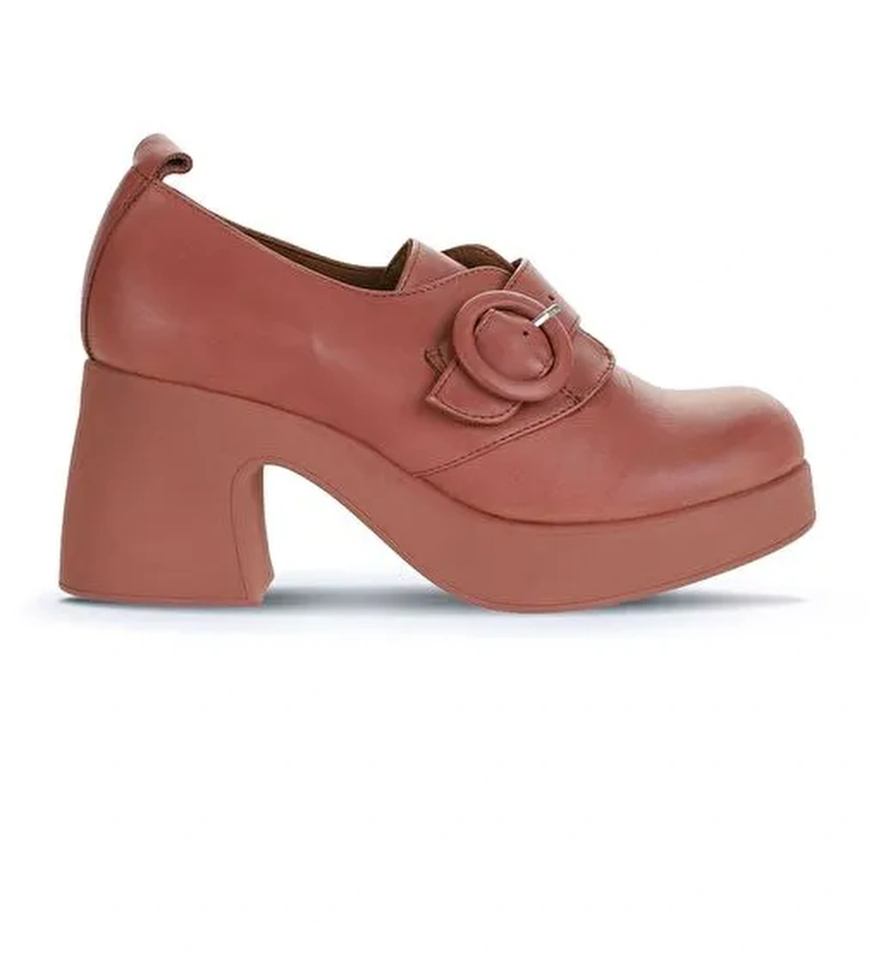 Bueno Shoes Pembe Deri Kadın Topuklu Ayakkabı 01wz7005 - Görsel 1