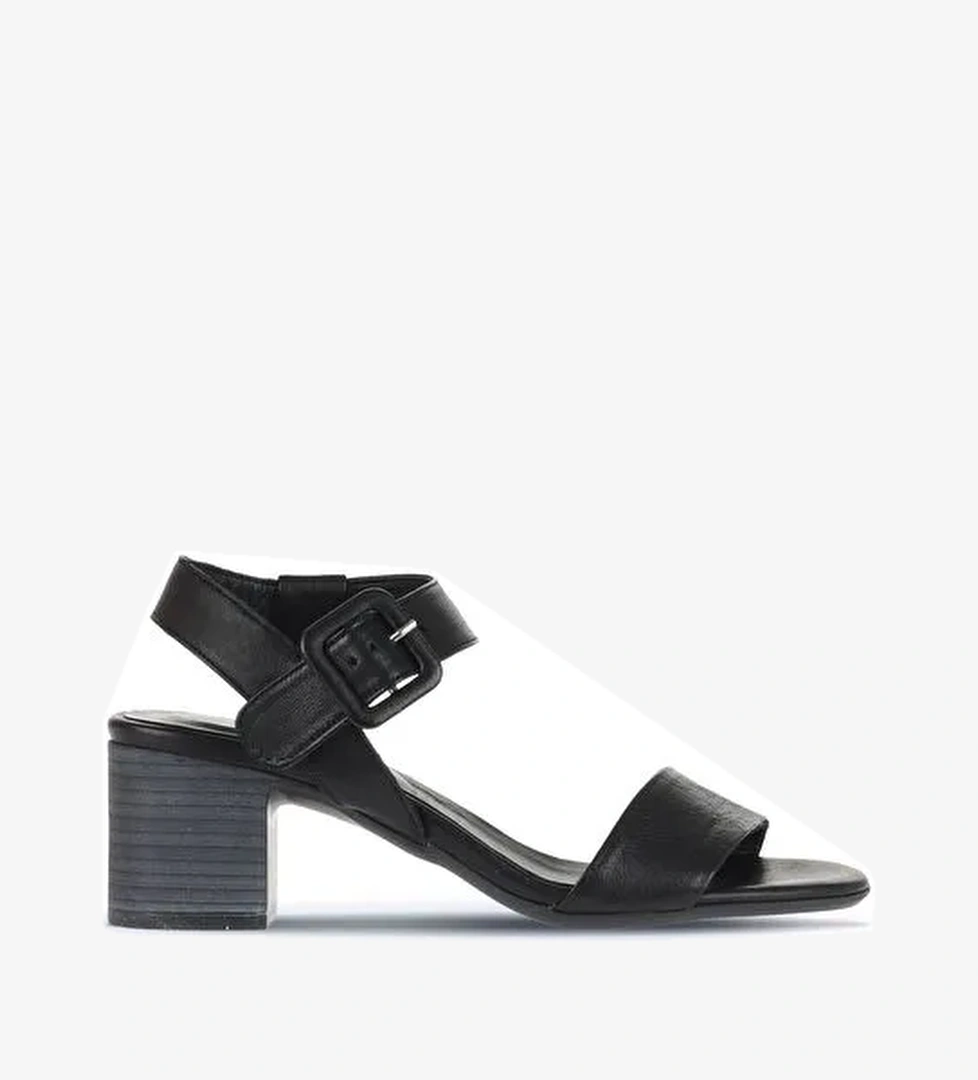 Bueno Shoes Siyah Deri Kadın Topuklu Ayakkabı 01wa2805 - Görsel 1