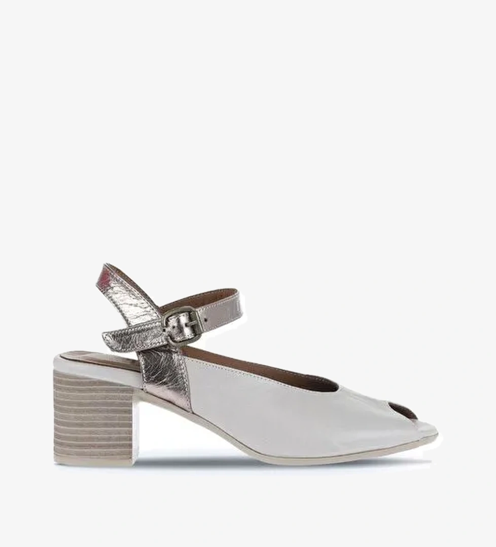 Bueno Shoes Gri Multi Deri Kadın Topuklu Sandalet 01wa2811 - Görsel 1