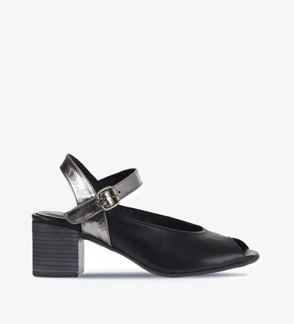 Bueno Shoes Siyah Multi Deri Kadın Topuklu Sandalet 01wa2811 - Görsel 1