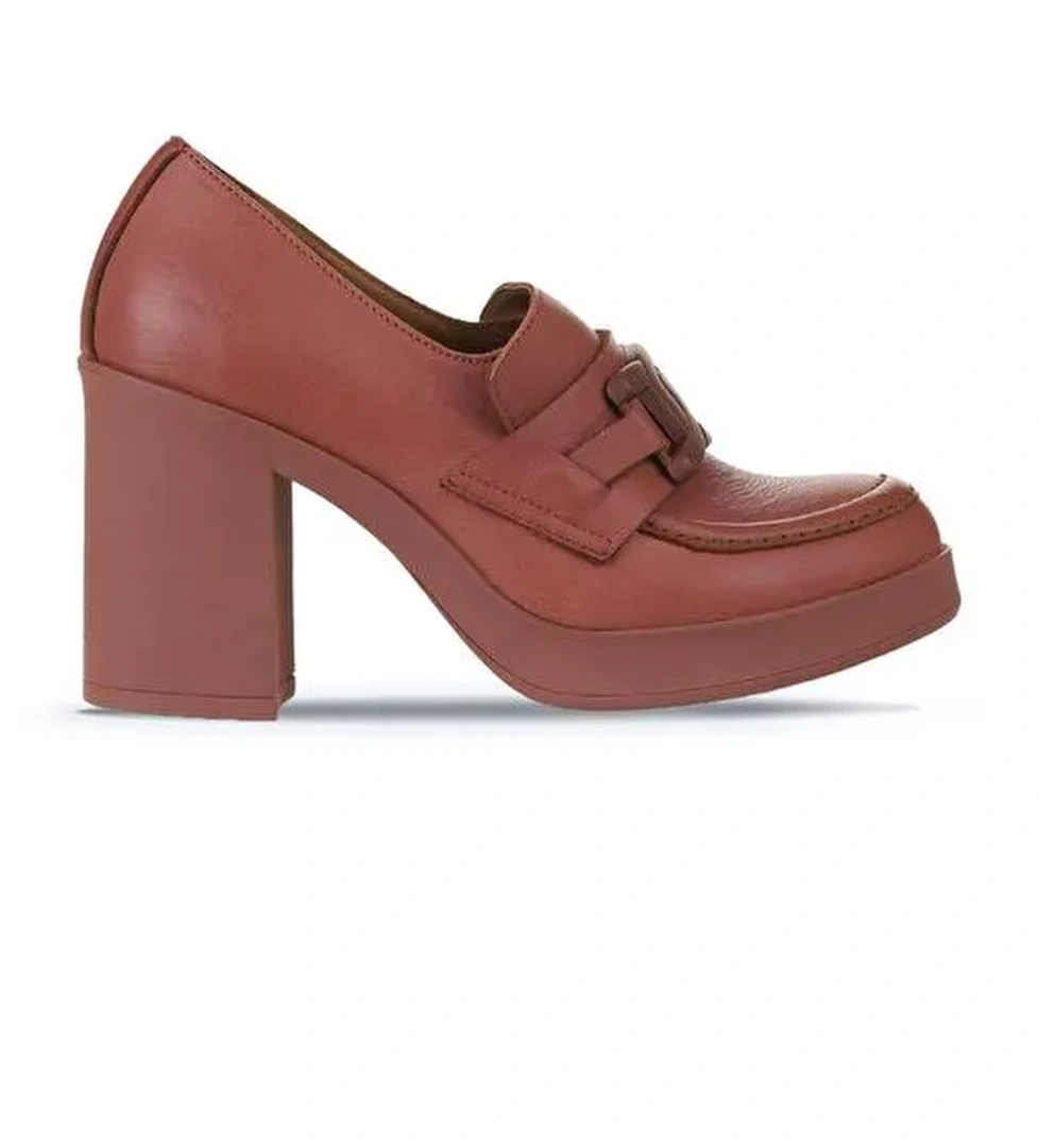 Bueno Shoes Pembe Deri Kadın Topuklu Ayakkabı 01wz3201 - Görsel 1