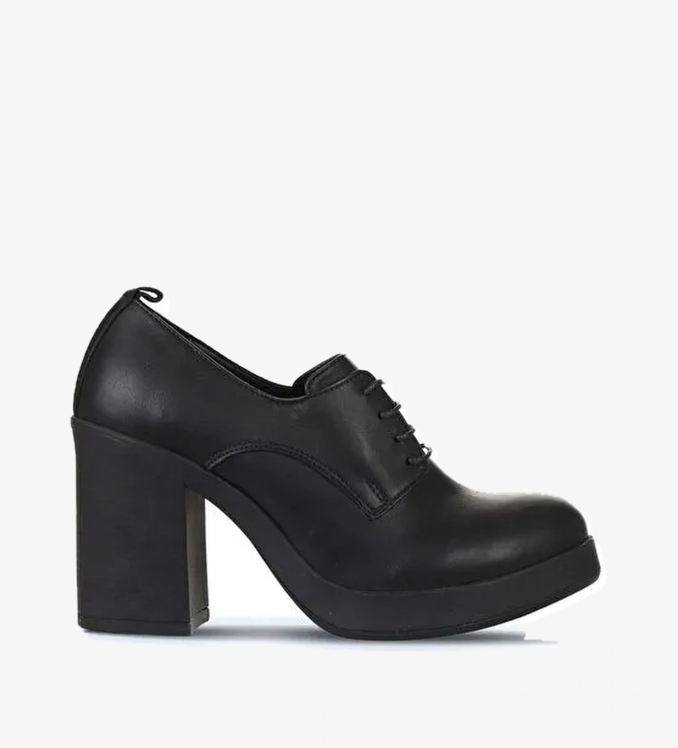 Bueno Shoes Siyah Deri Kadın Topuklu Ayakkabı 01wz3200 - Görsel 1