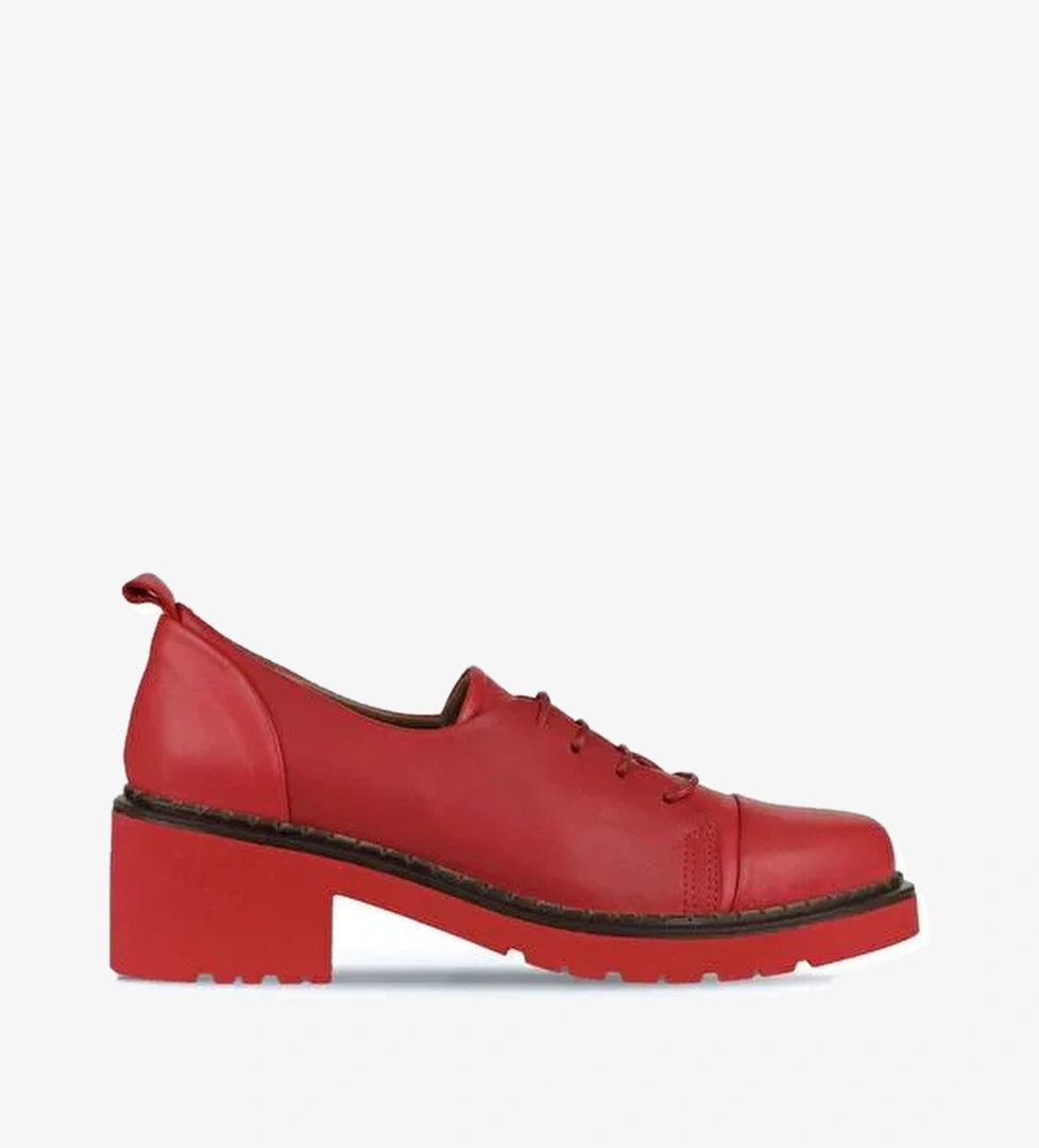 Bueno Shoes Kırmızı Deri Kadın Topuklu Ayakkabı 01wz4403 - Görsel 1