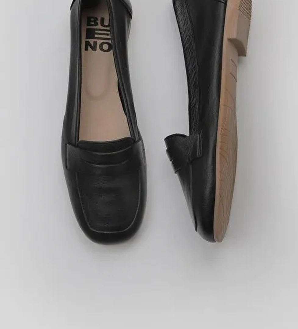 Bueno Shoes Siyah Deri Kadın Loafer 01wy0801 - Görsel 1