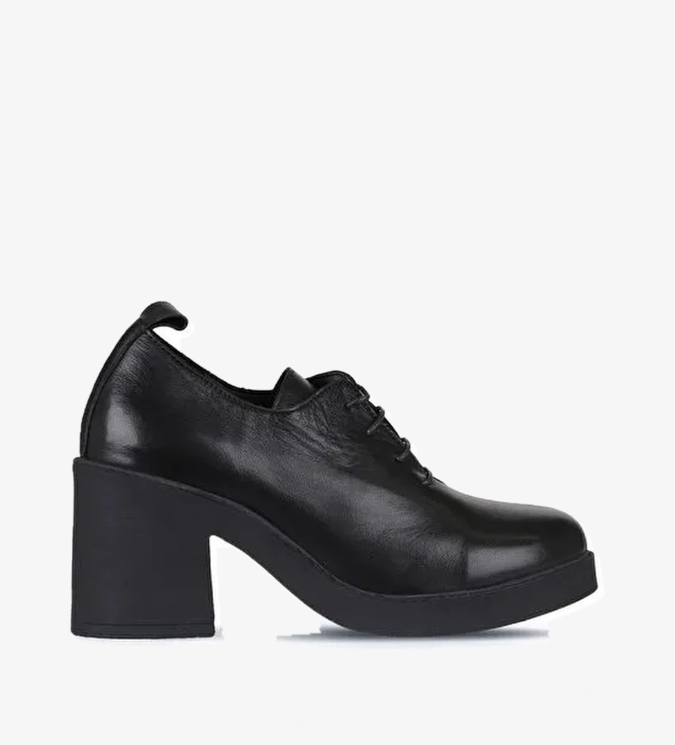 Bueno Shoes Siyah Deri Kadın Topuklu Ayakkabı 01wz7101 - Görsel 1